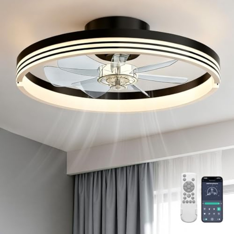 Ceiling Fan Mount - Modern Bladeless Ceiling Fans with Lights,