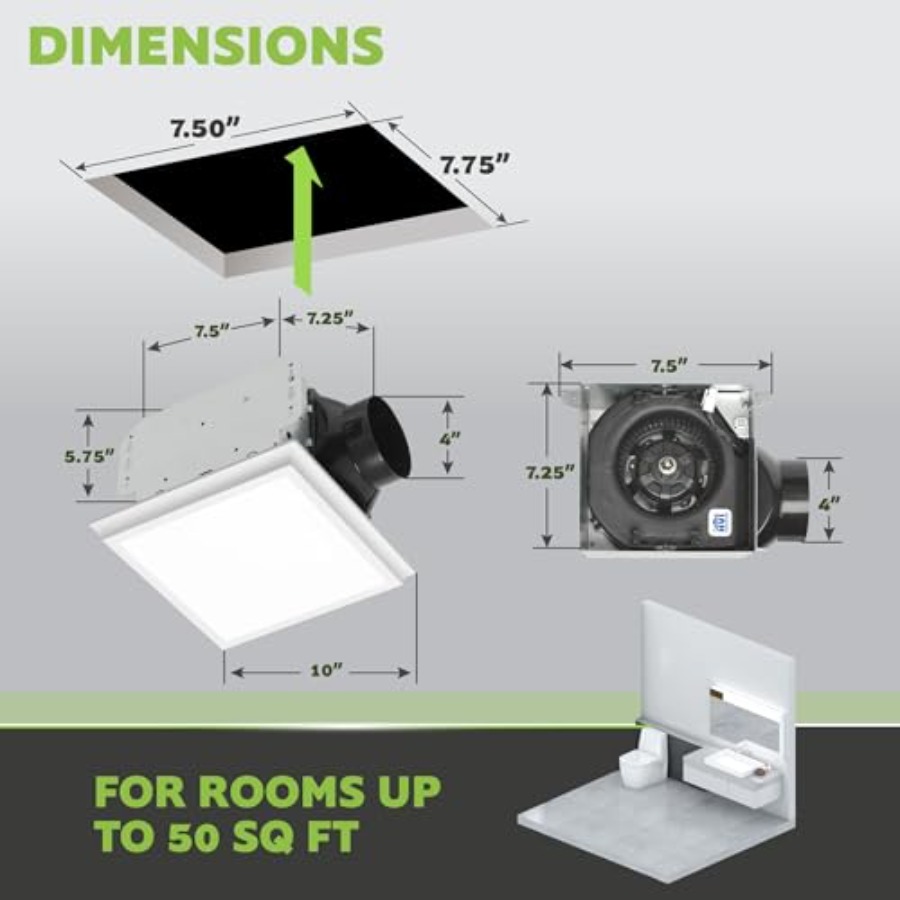 Homewerks 7141-50-G4 Bathroom  - Ceiling Fan Mount 리뷰 및 가격