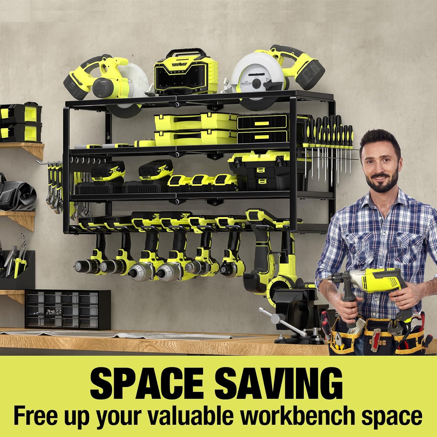 4 Layer Wall Mount Power Tool  - Power Drill Cordless 리뷰 및 가격