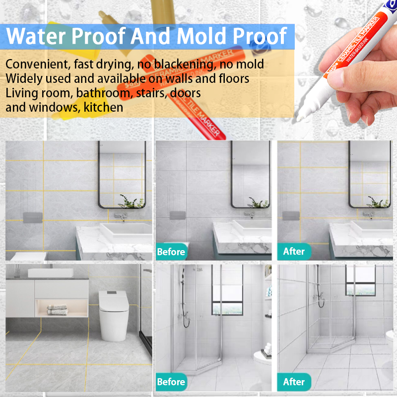 3 Pcs Waterproof White Marker  - Tile Grout Repair 리뷰 및 가격
