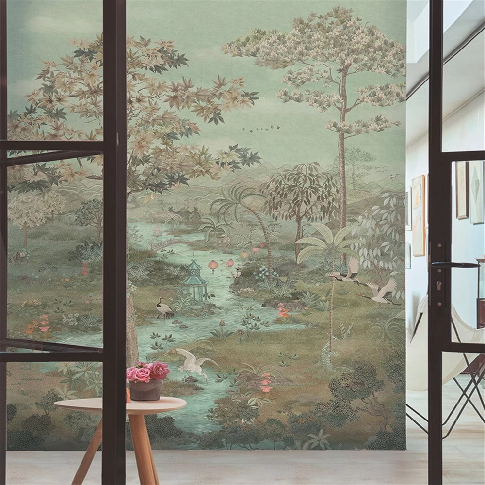 custom Photo Mural  Green Land - Home Improvement Materials 리뷰 및 가격