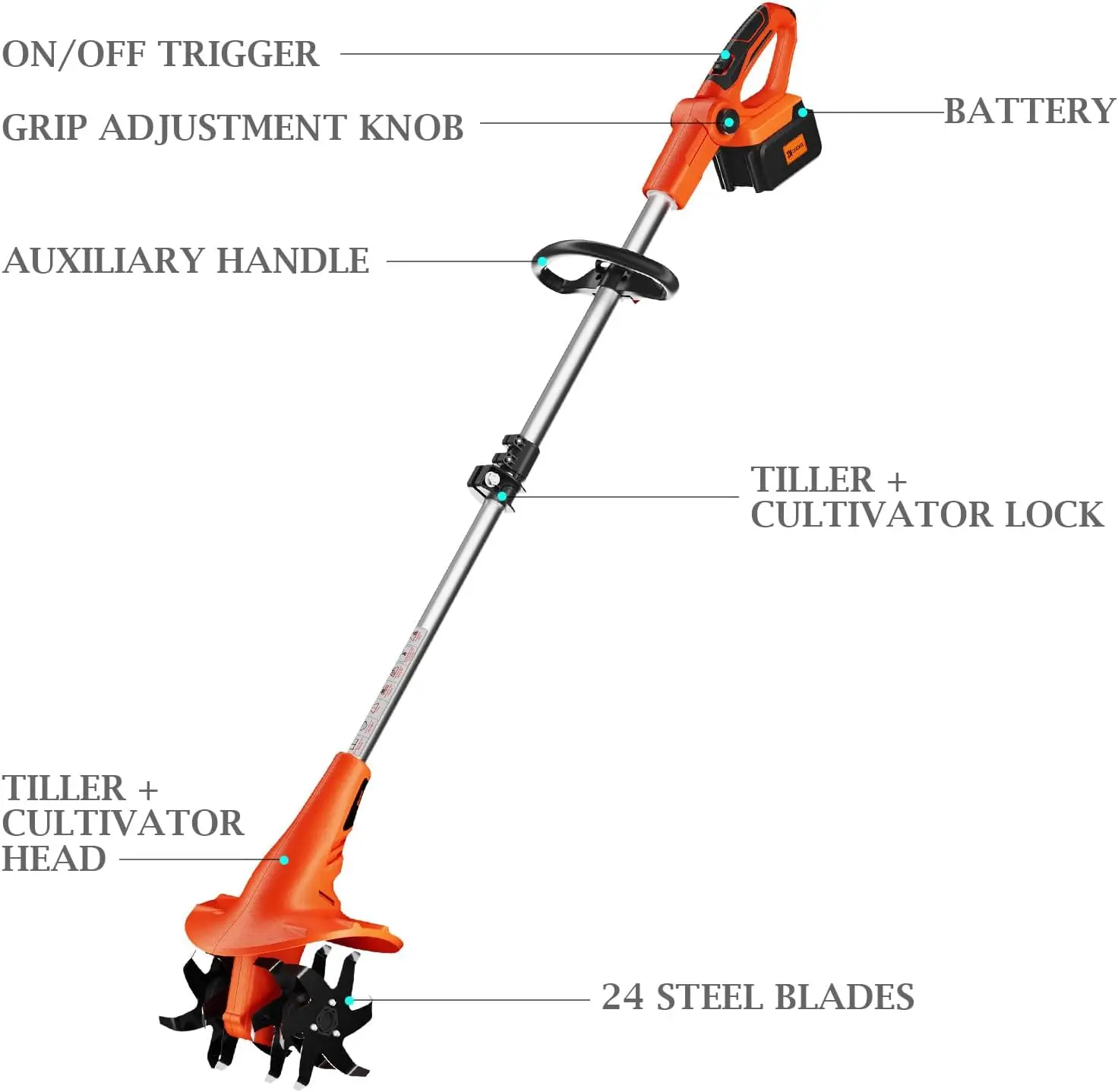 Cordless Tiller Cultivator 40V - Power Drill Cordless 리뷰 및 가격