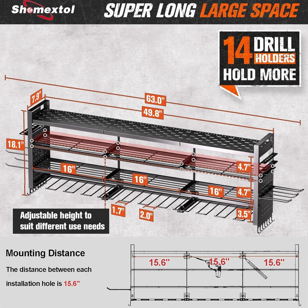 Large Power Tool Organizer Wal - Power Drill Cordless 리뷰 및 가격