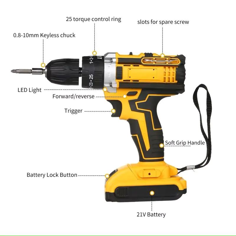 ATV10mm Factory Sales Battery  - Power Drill Cordless 리뷰 및 가격
