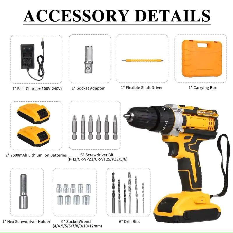 ATV10mm Factory Sales Battery  - Power Drill Cordless 리뷰 및 가격