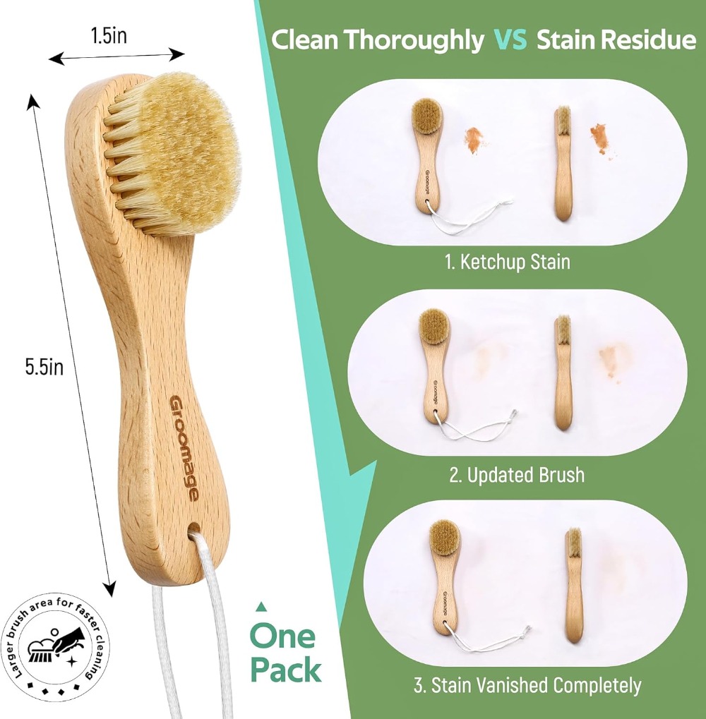 Laundry Stain Brush, Boar Bris - Wood Stain Brush 리뷰 및 가격