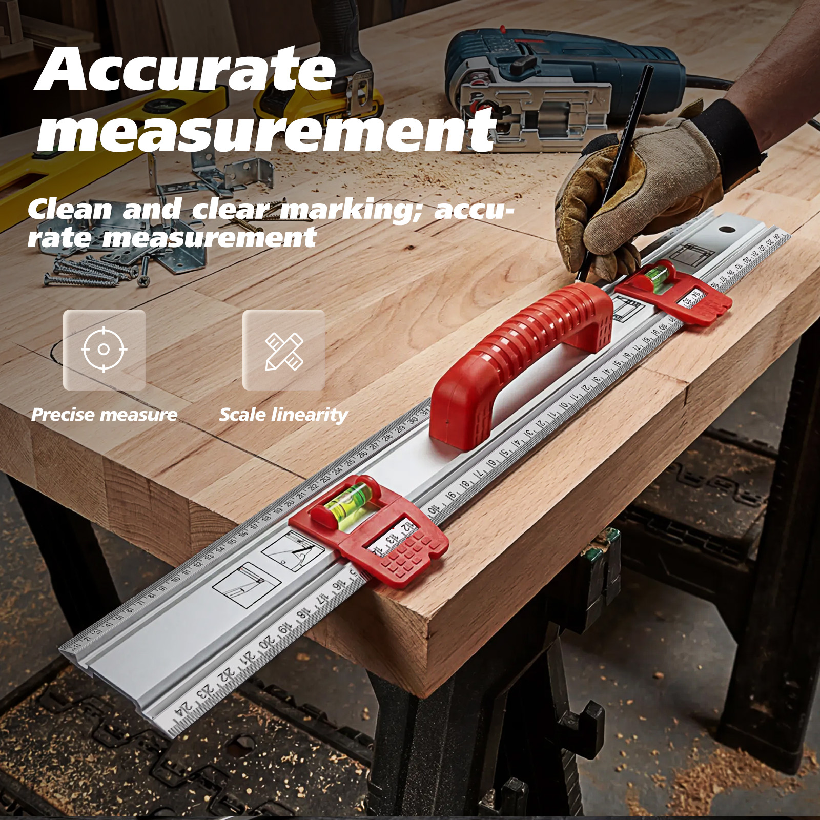 19.7inch Level Ruler Aluminum  - Home Improvement Guide 리뷰 및 가격