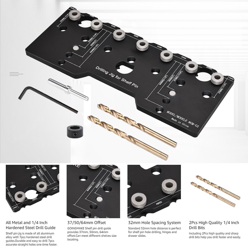 1/4 Inch Shelf Pin Jig, Alumin - Home Improvement Guide 리뷰 및 가격