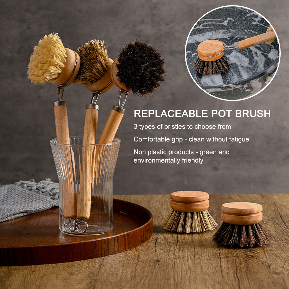 Replaceable Dish Brush Wooden  - Wood Stain Brush 리뷰 및 가격