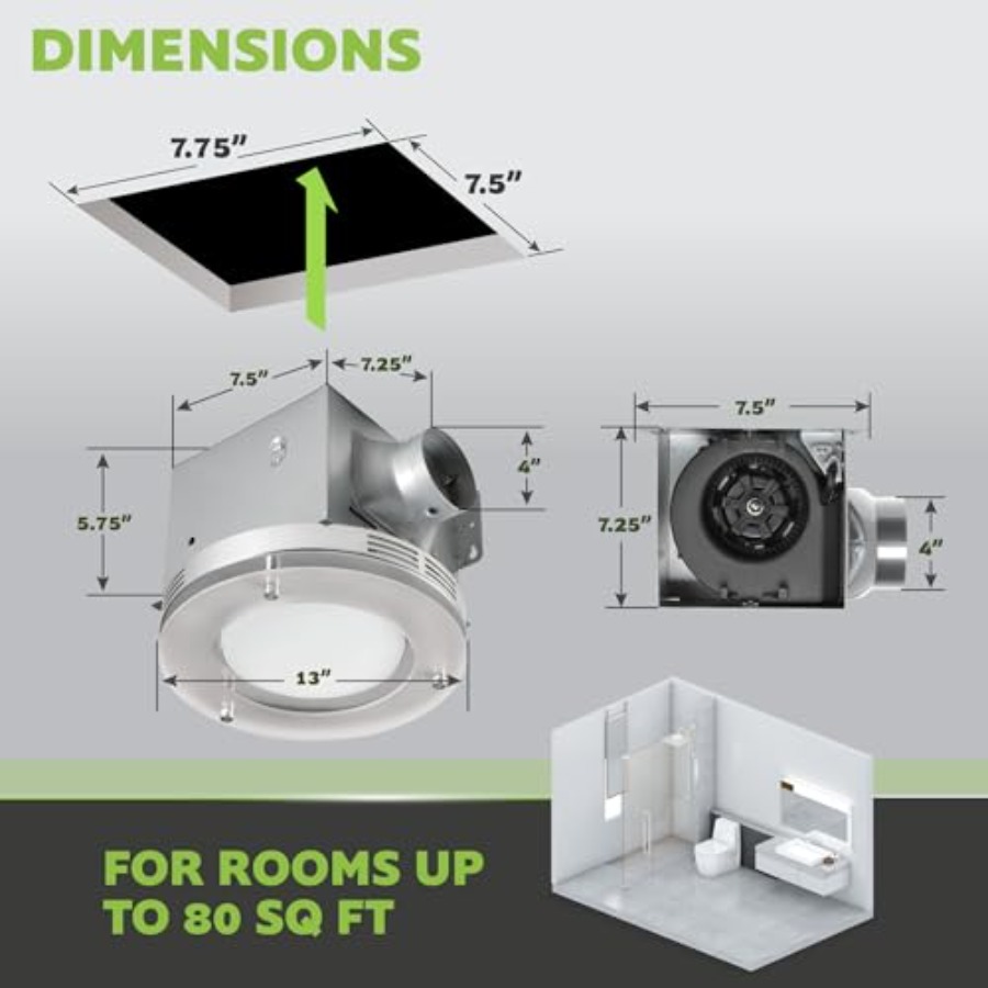 Homewerks 7117-02-HW Bathroom  - Ceiling Fan Mount 리뷰 및 가격
